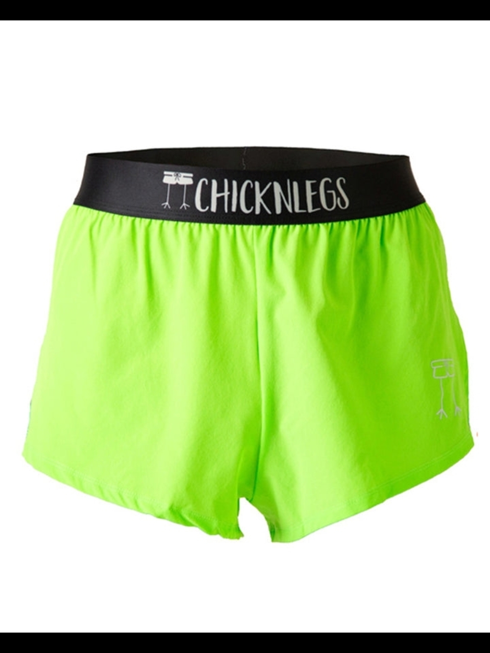 Chicknlegs Men's Neon Green Athletic Running Shorts